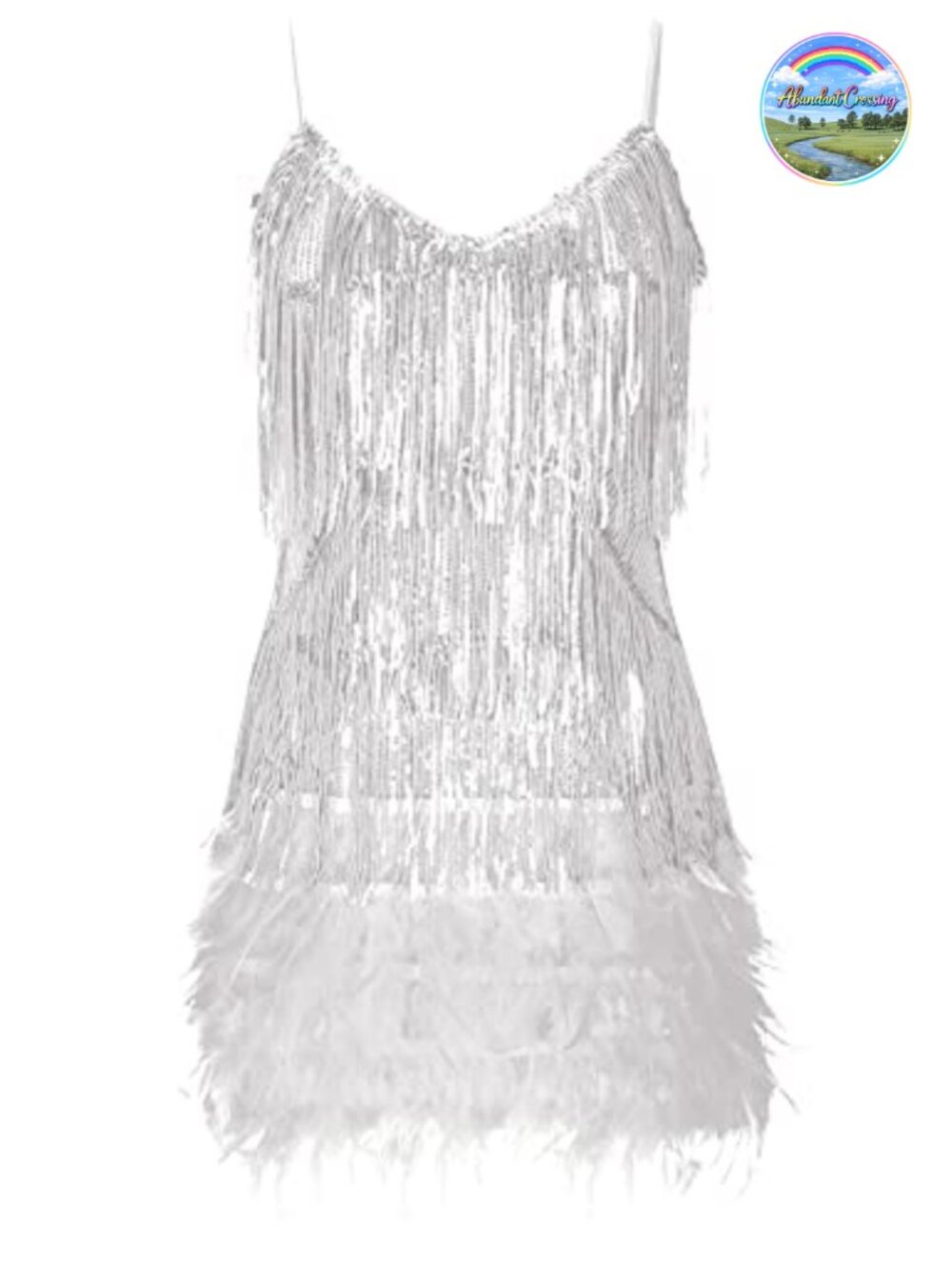 Sequin Flapper Mini Dress Fringe Feather Prom Cocktail Party Gatsby